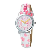 Hello Kitty 俏皮甜心造型腕錶-白