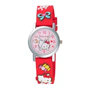 Hello Kitty 夢幻糖果屋造型腕錶-紅