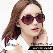 【SUNS】淑女偏光墨鏡 摩登時髦仙境紫紅名媛款 寶麗來太陽眼鏡 防眩光 抗UV400