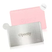 O’Pretty 歐沛媞 名片型刻字版隨身化妝鏡(10cmX7cm)-多色可選 櫻花粉