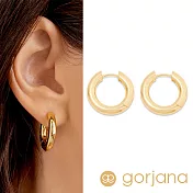 GORJANA 立體中圓耳環 簡約金色耳環 Lou Hoops