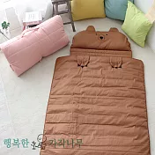 【韓國 THE ZAZAK】 攜帶式睡袋床組動物系列 (史丹棕熊)★2022新款★