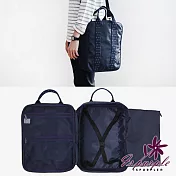 【iSPurple】手提側背＊旅行長方行李箱杆包/顏色可選 深藍