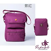 【iSPurple】平版收納*中性鋪棉牛津斜垮單肩包/顏色可選 紫紅