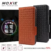 Moxie X-SHELL iPhone 7 / 8 / SE2 / SE3 (4.7 吋) 編織紋真皮皮套 電磁波防護 手機殼 黑色