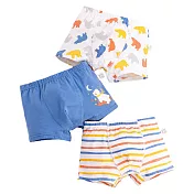 BabyPark 韓國男孩四角褲(三件組) 內褲組 - 彩色小熊 130 彩色小熊
