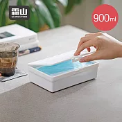 【日本霜山】卡扣式掀蓋口罩收納盒-900ml
