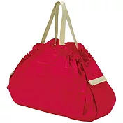 日本Shupatto秒收納環保購物袋 時尚購物包S-419(一拉即收捲折疊;大容量/耐重15kg)※紅點設計獎和德國IF設計獎※ 紅色