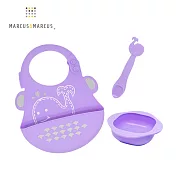 【MARCUS＆MARCUS】動物樂園餵食禮盒組-鯨魚(紫)