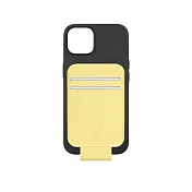 【NATIVE UNION】CLIC® 卡夾式真皮手機殼 - iPhone 13 -  經典黑 (搭配磁吸卡夾 - 檸檬黃)