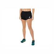 Asics [2092A340-001] 女 田徑短褲 亞洲版 運動 路跑 馬拉松 針織 輕量 有內襯 透氣 亞瑟士 黑