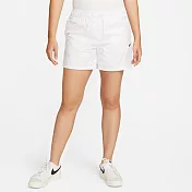 Nike NSW ESNTL RPL WVN MR SHRT [DM6761-100] 女 短褲 運動 內網眼 高腰 白