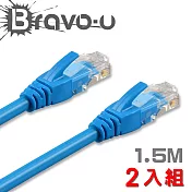 Bravo-u Cat6超高速傳輸網路線(1.5米) 2入組