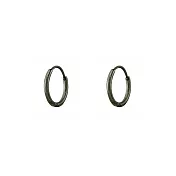 Snatch 0.12 線條極細版圈圈耳環-黑色8mm