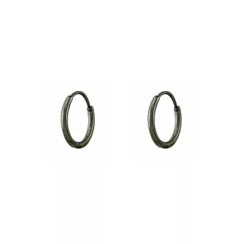 Snatch 0.12 線條極細版圈圈耳環-黑色8mm