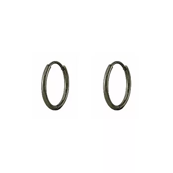 Snatch 0.12 線條極細版圈圈耳環-黑色10mm