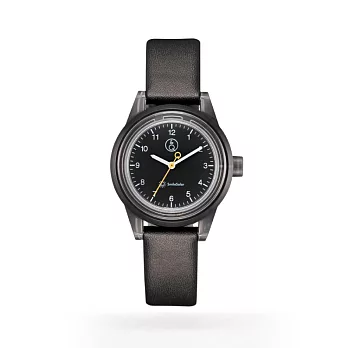 Q&Q SmileSolar 喀什米爾系列太陽能手錶-沉穩黑Medium/35mm