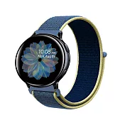 Samsung Galaxy Watch 40/42/44mm通用 尼龍織紋回環錶帶(錶帶寬度20mm)- 冰洋藍