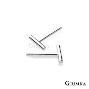 GIUMKA極簡T字耳釘925純銀耳環耳飾男女中性款一字造型 一對價格 MFS07124 耳墜7MM款一對