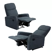 IDEA-簡約短絨布藝單人沙發躺椅 灰色