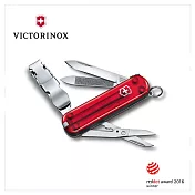 VICTORINOX 瑞士維氏 瑞士刀 NailClip 580 65mm / 透紅 0.6463.T