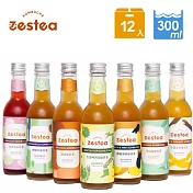 Zestea康普茶一次喝到全口味組合 300ML*12瓶(無添加、富含益生菌)