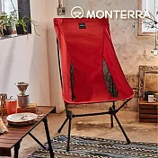 Monterra CVT2 L 輕量蝴蝶形摺疊椅|紅色 (韓國品牌 戶外 露營 折疊椅) 紅色