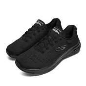 Skechers 慢跑鞋 Arch Fit 寬楦 女鞋 足科醫生推薦鞋墊 回彈 黑 銀 149057WBB