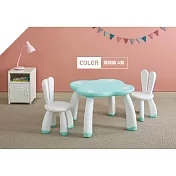 【YaYa】兒童俏皮兔子桌椅組-一桌一椅(兒童桌椅組) 薄荷綠A