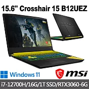 msi微星 Crosshair 15 B12UEZ-023TW 15.6吋 電競筆電 (i7-12700H/16G/1T SSD/RTX3060-6G/Win11)