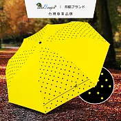 【雙龍牌】點點黑膠自動開收傘防曬輕量自動傘(抗UV防風晴雨傘折傘B6061C) 向陽黃