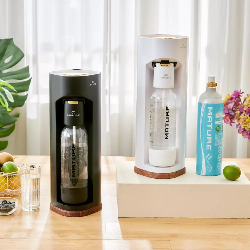 #5/24~6/23年中慶贈1L寶特瓶乙支# MATURE美萃 Luxury440系列氣泡水機(二色可選) 木華白