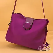 【iSPurple】圓環磁扣*素雅防水牛津媽媽肩背包/顏色可選 紫