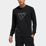 Adidas FI SWT FT BOS [GP0987] 男 長袖上衣 亞洲版 休閒 棉質 舒適 日常 愛迪達 黑