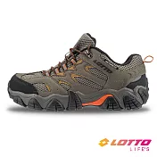 【LOTTO】義大利 男 REX D低筒防水透氣登山鞋- 25.5cm 岩灰綠