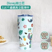 【Disney 迪士尼】316不鏽鋼真空酷樂杯-史迪奇DS-7902 藍色