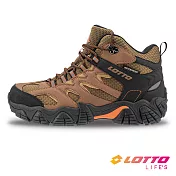 【LOTTO】義大利 男 REX D高筒防水透氣登山鞋- 25.5cm 大地棕