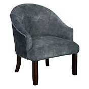 IDEA-復古短絨單人座布沙發 藍色