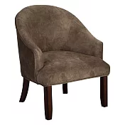 IDEA-復古短絨單人座布沙發 棕色