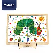 《MiDeer》-- 木質拼圖（24片）-好餓的毛毛蟲 ☆