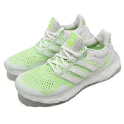 Adidas 慢跑鞋 Ultraboost WEB DNA 男鞋 白 螢光綠 反光 經典 運動 針織 GZ1594