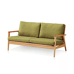 【DAIMARU】VITZ比茨赤樺木2.5人座沙發─4色可選 綠布座墊