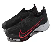 Nike 慢跑鞋 Air Zoom Tempo Next% FK 男鞋 黑紅 不對稱鞋帶 運動鞋 CI9923-009