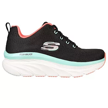 Skechers Dlux Walker [149368BKMN] 女 健走鞋 步行 休閒 厚底 緩震 舒適 黑 粉橘