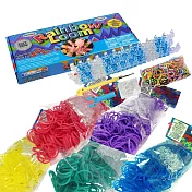 【美國 Rainbow Loom】金屬編織鉤棒組 + 彩虹圈圈 600條 補充包x5 (顏色隨機)編織