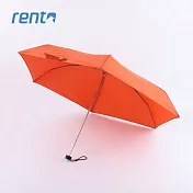 【rento】MINI不鏽鋼環保紗晴雨傘 朱色