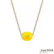 J’code真愛密碼金飾 愛的種子硬金墜子+玫瑰金色鋼項鍊