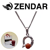 【ZENDAR】頂級天然沙丁紅珊瑚圓珠3.5-4mm銀色項鍊 PROMISE (220248-09)