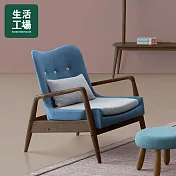 【生活工場】北歐森林 Cozy日式單人附枕休閒椅(胡桃木色)