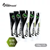 OralFresh歐樂芬-竹炭淨白蜂膠牙膏120g*5入